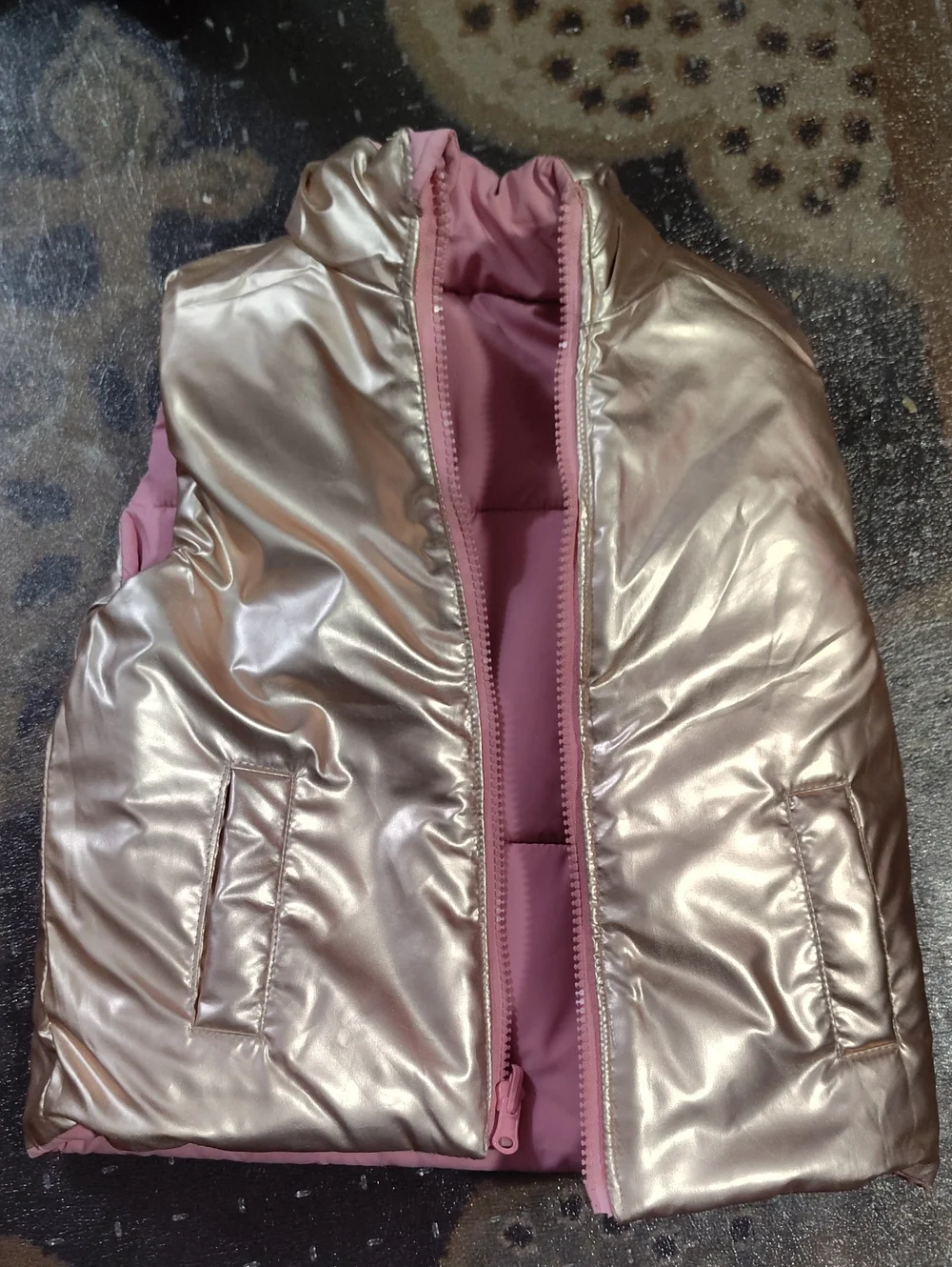 3t Pink And Gold Reversible Vest $25